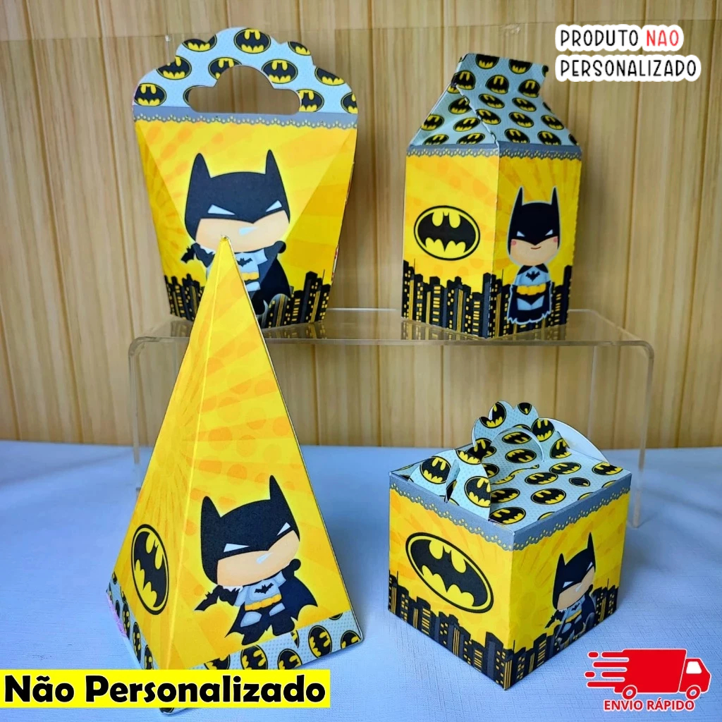BATMAN CUTE - PEGUE E MONTE | Kit Festa para Lembrancinha Decoração Festa Infantil