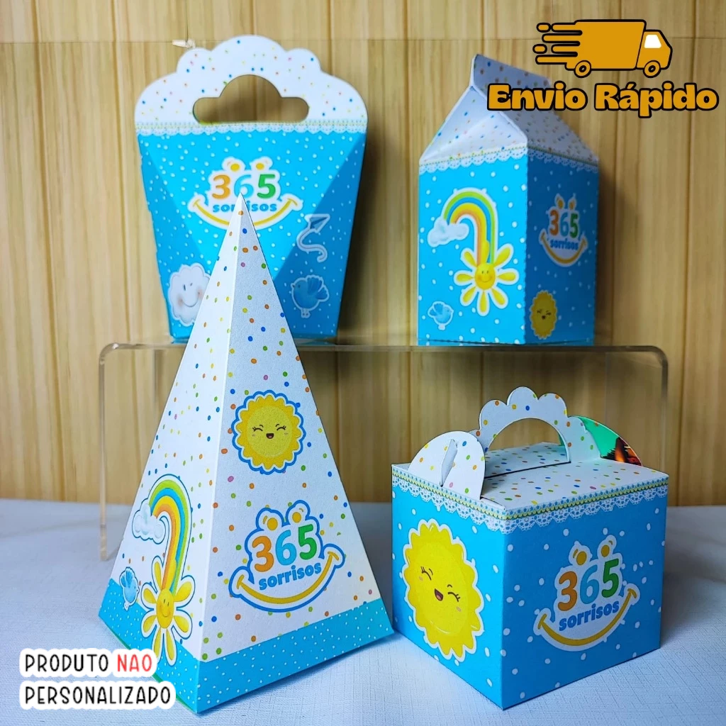 365 SORRISOS AZUL - PEGUE E MONTE | Kit Festa para Lembrancinha Decoração Festa Infantil — imagem 1