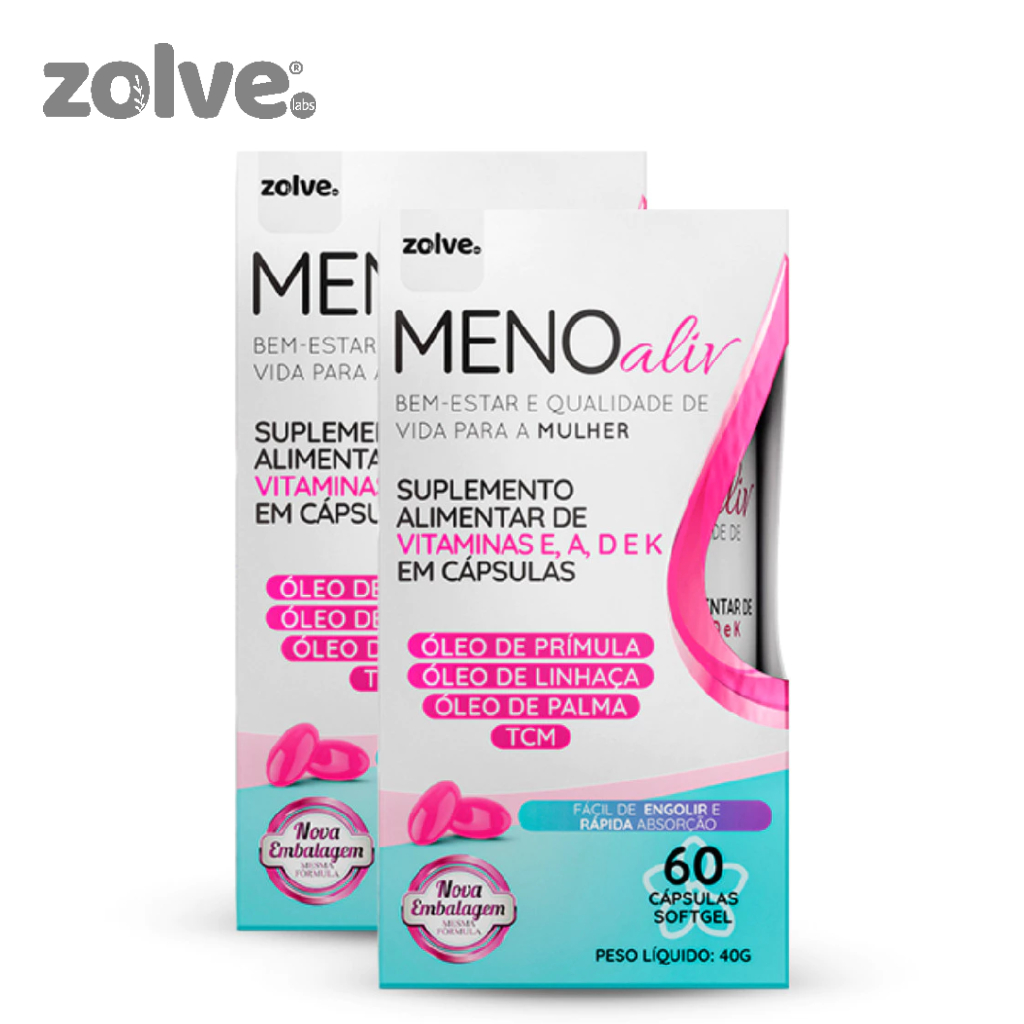 2pt Meno Aliv® - Óleo Prímula, Linhaça, Palma, Vitamina A D E K, Suporte Hormonal Alívio Menopausa em Oferta na Shopee