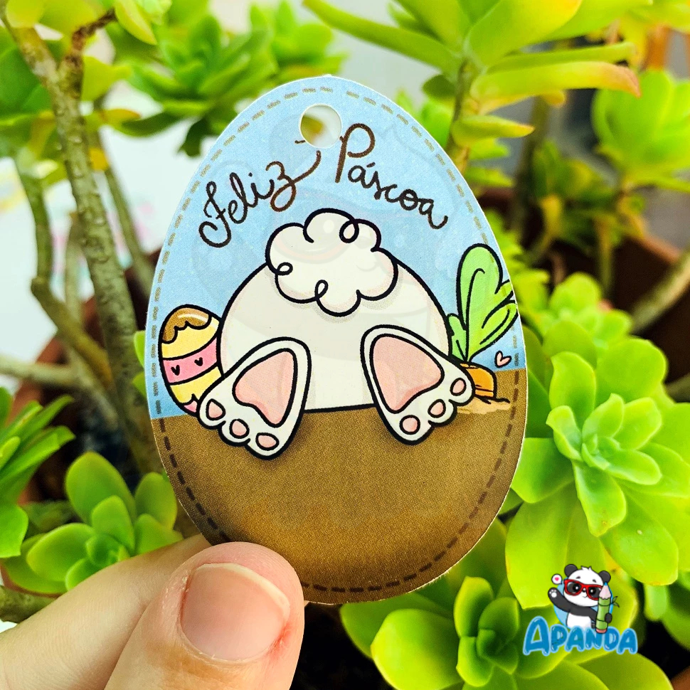 Tags de Páscoa Formato Ovo 4,5x6 cm Apanda em Oferta na Shopee