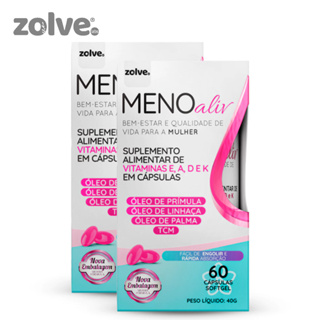 2pt Meno Aliv - Óleo Prímula, Linhaça, Palma, Vitamina A D E K, Suporte Hormonal Alívio da Menopausa em Oferta na Shopee