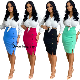 Tubinho Social Botao Malha Grossa Elegante Evangelica em Oferta na Shopee