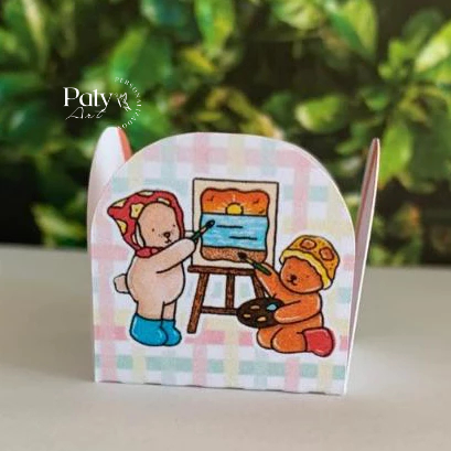 Forminha de doce brigadeiro Personalizada BOB GDS - 4 pétalas - Festa de aniversário - Lembrancinha
