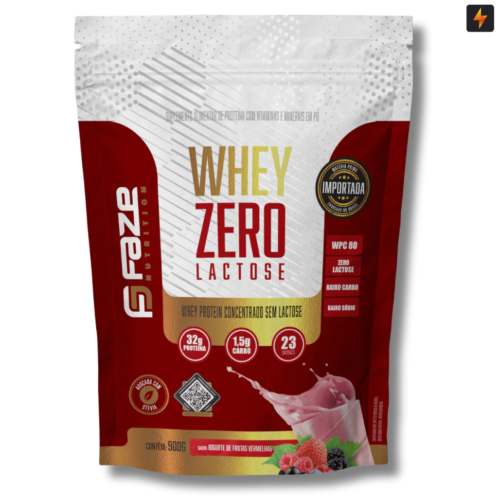 Whey Protein Zero Lactose Iogurte de Frutas Vermelhas 900g Faze Nutrition em Oferta na Shopee
