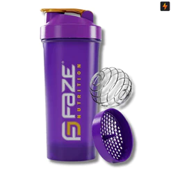 Coqueteleira Shakeira 600 ML Faze Nutrition com Mola e Peneira