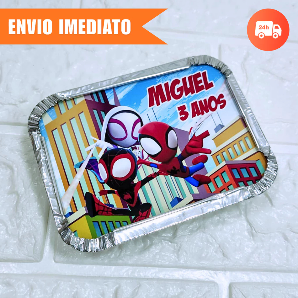 Marmitas Personalizadas HOMEM ARANHA 2.0 | Marmitinha Personalizada | Festa Infantil | Lembrancinha