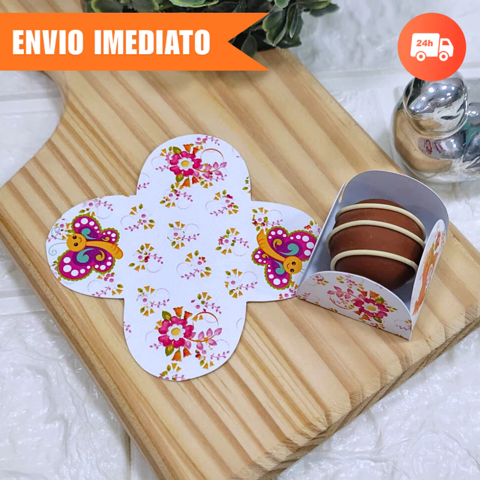 Forminha de Doces JARDIM ENCANTADO Personalizada | Festa de Aniversário - Brigadeiro e Beijinho