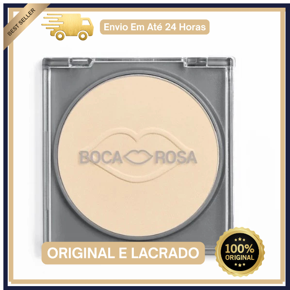Pó Compacto Translúcido Boca Rosa Ultrafino Leve Cobertura Uniforme Longa Duração COR CUSCUZ em Oferta na Shopee