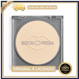 Pó Compacto Translúcido Boca Rosa Ultrafino Leve Cobertura Uniforme Longa Duração COR CUSCUZ em Oferta na Shopee