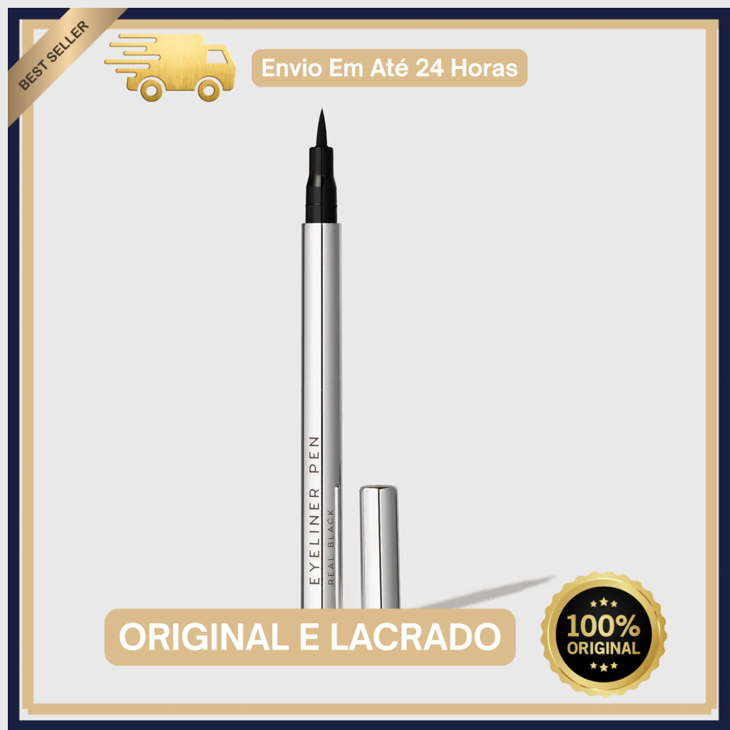 Caneta Delineadora de Olhos Preta - Eyeliner Real Black Océane Purple 1,8g