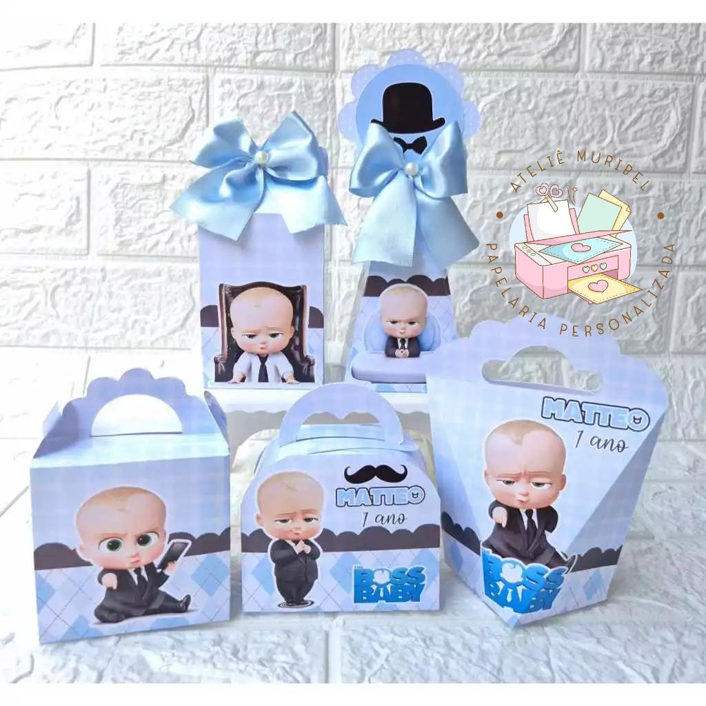 Kit Festa O Poderoso Chefinho/Caixinhas personalizadas/Lembrancinha O Poderoso Chefinho/Festa Infantil/Aniversár