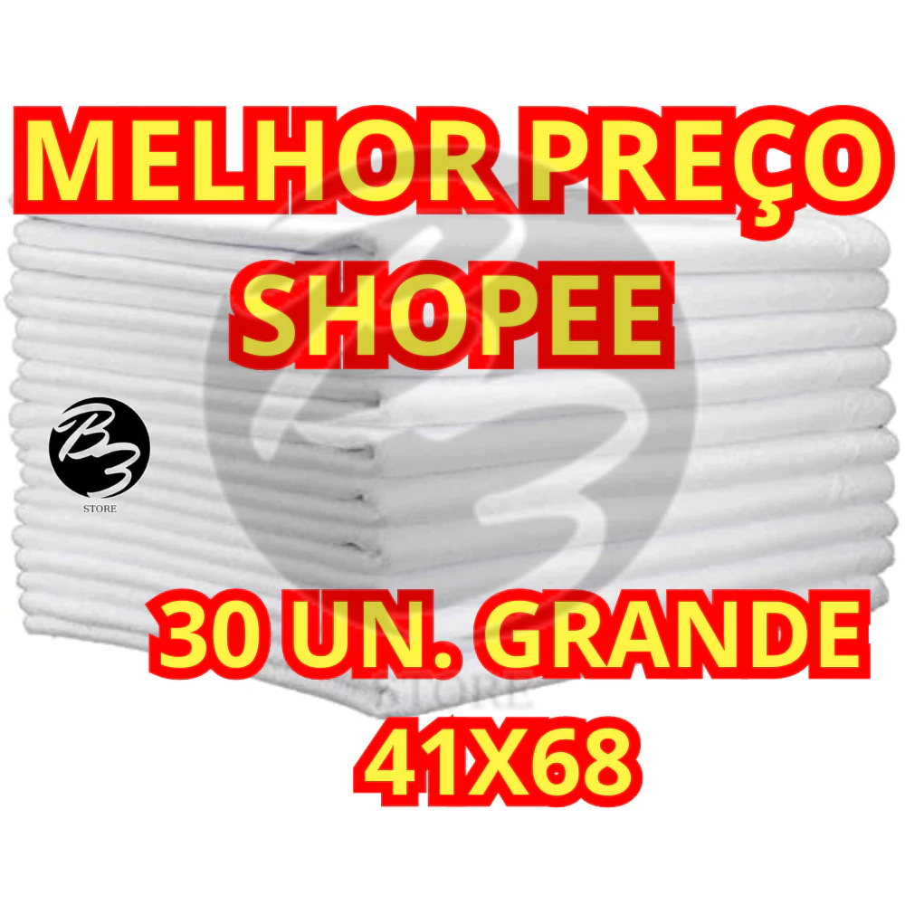 Kit 30 Pano De Prato Atacado Branco Liso GRANDE 100% Algodão - Cozinha e Copa Bainha Toalha Multiuso em Oferta na Shopee