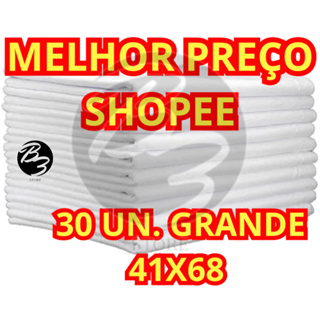 Kit 30 Pano De Prato Atacado Branco Liso GRANDE 100% Algodão - Cozinha e Copa Bainha Toalha Multiuso em Oferta na Shopee