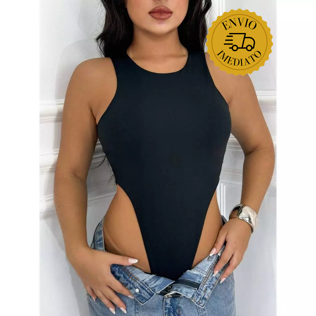Body Cavado Feminino Asa Delta Boddy Regata Feminino Collant Gringa Liso Balada Bori Bory Sensação Mais Vendido Festa