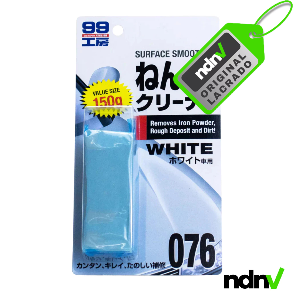 Clay Bar Carros Brancos e Claros - Soft99 - Descontaminante de Pintura - 150g