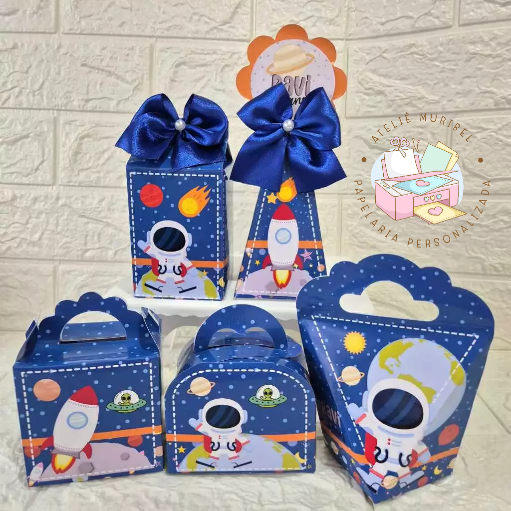 Kit Festa Astronauta/Caixinhas personalizadas/Lembrancinha Astronauta/Festa Infantil/Aniversár