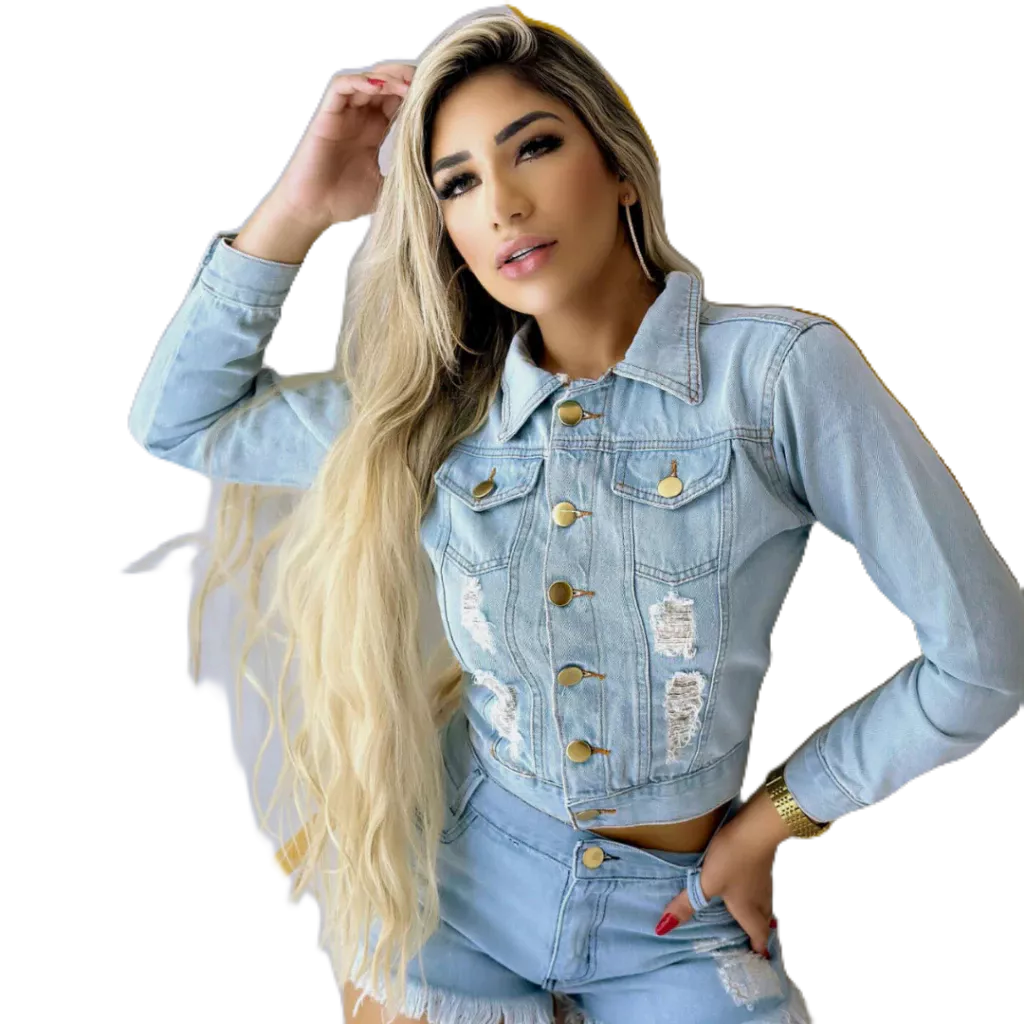 Jaqueta Jeans Feminina Clássica - Estilo que Nunca Sai de Moda!