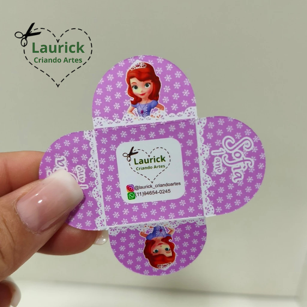 Forminhas para Brigadeiro Doces Festa Aniversário Personalizada Princesa Sofia