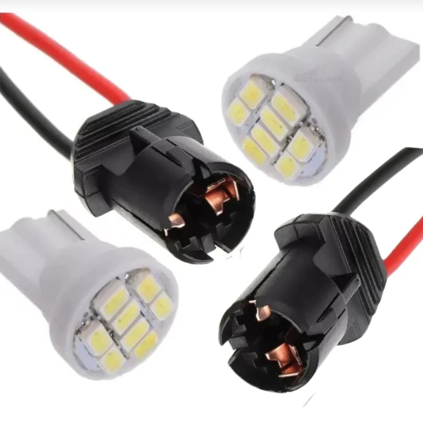 Par Soquete Lâmpada T10 Lanterna Pingão Automotiva 12v 5w