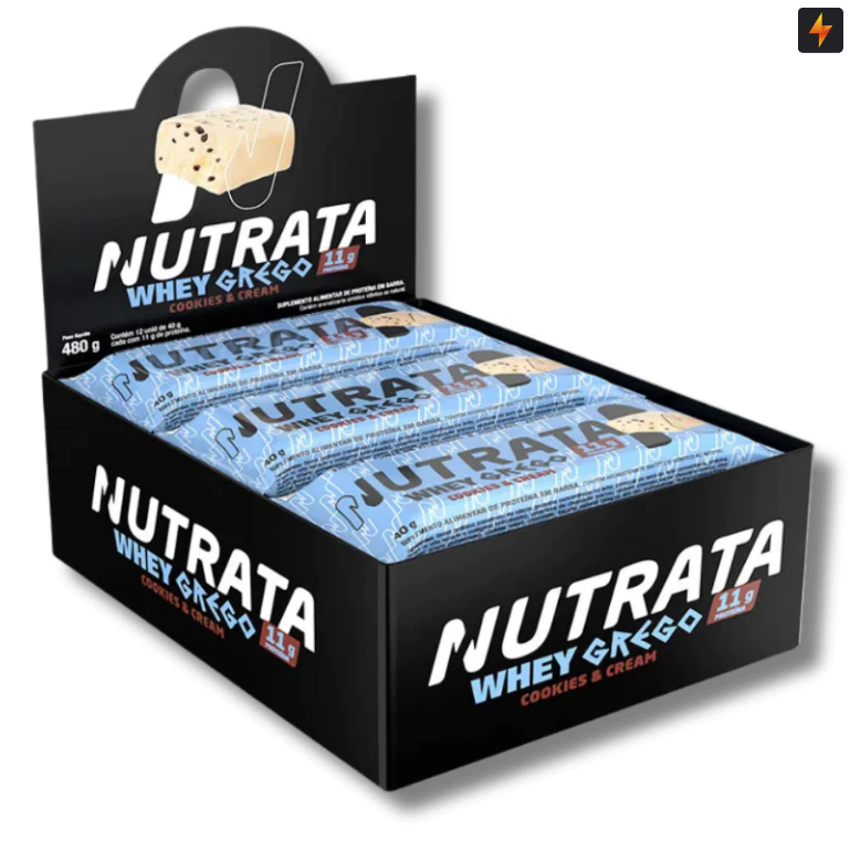 Detalhes do Barra de Proteína - Whey Grego 40g Nutrata Display 12 Unidades