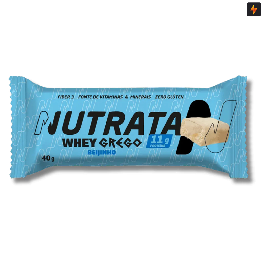 Barra de Proteína Whey Grego 40g Nutrata em Oferta na Shopee