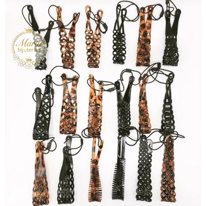 Kit 3 Faixa de Cabelo / Tiara para cabelo Especial para Penteados Elásticos Silicone Anti Derrapante Cabelo em Oferta na Shopee