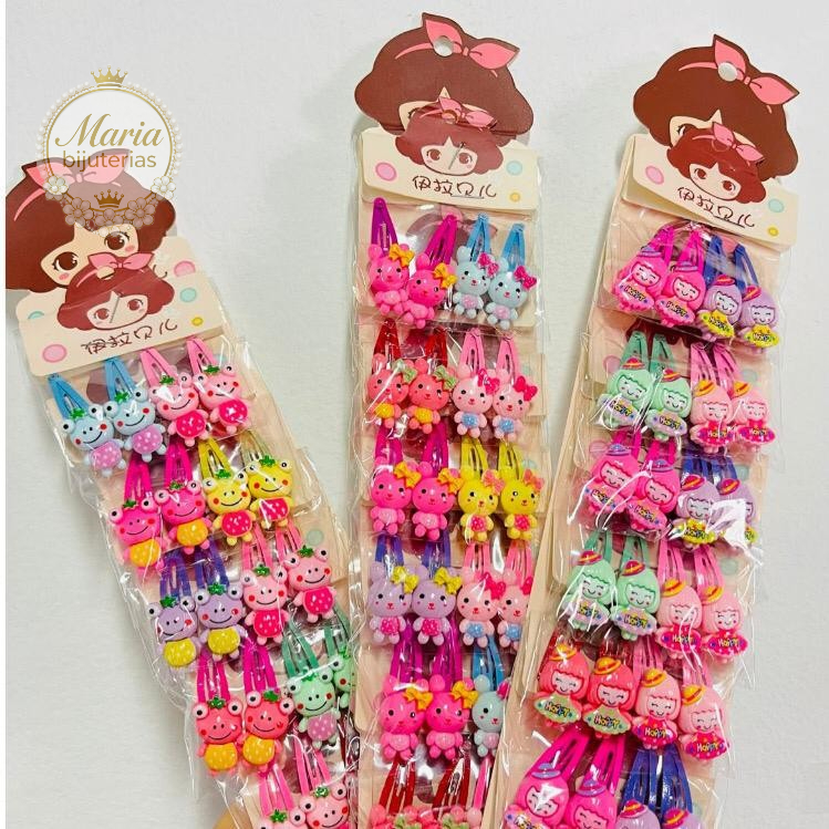 20/40/80 Tic Tac Rabico de Cabelo Infantil Colorida 20 Tic Tac/Frutinha /Animais /Laçinho. em Oferta na Shopee