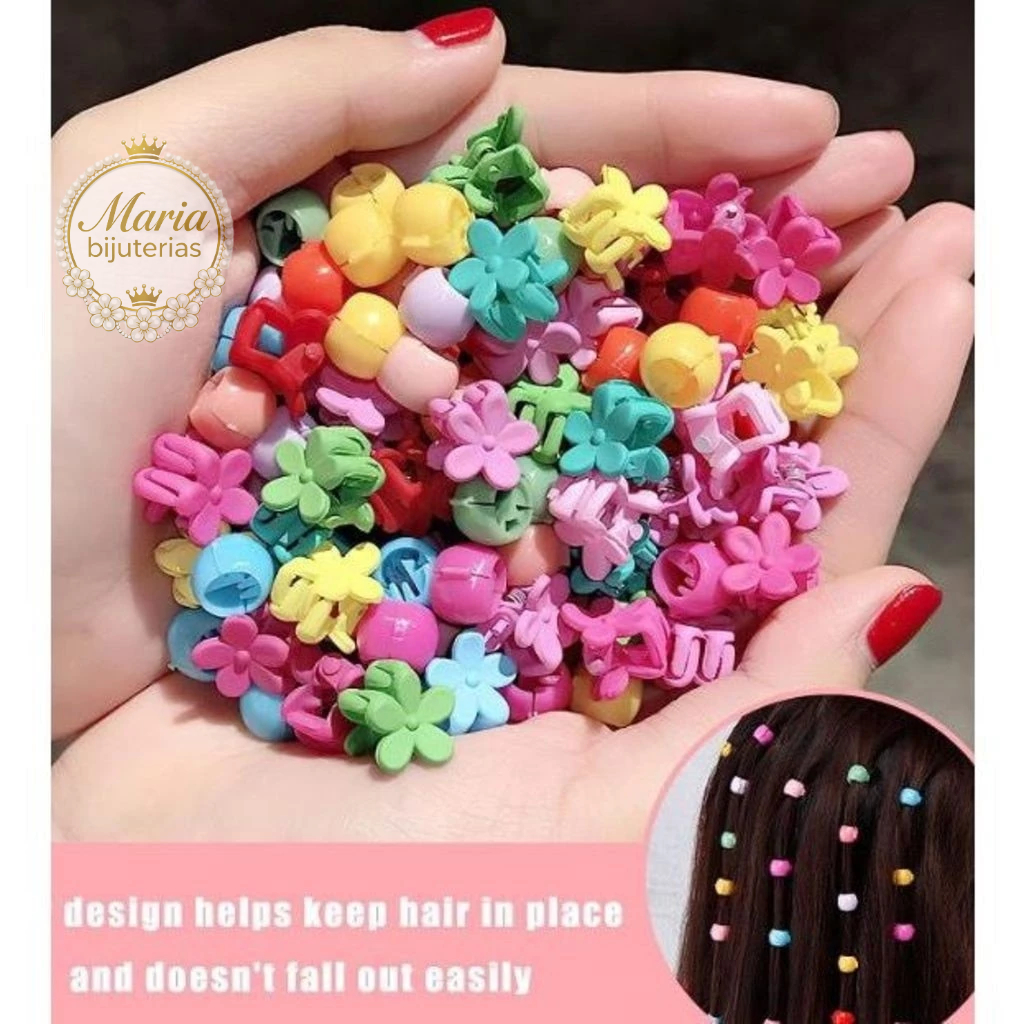 Kit 30/60/120   Mini Piranha Presilha Grampo de Cabelo Infantil Fofo Feminino em Oferta na Shopee