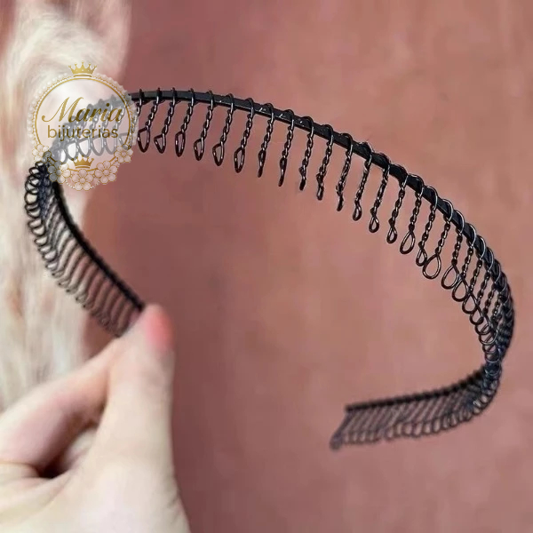 kIT 3  Tiara de Ferro Masculina/Feminina com Dentes - Estilo e Durabilidade