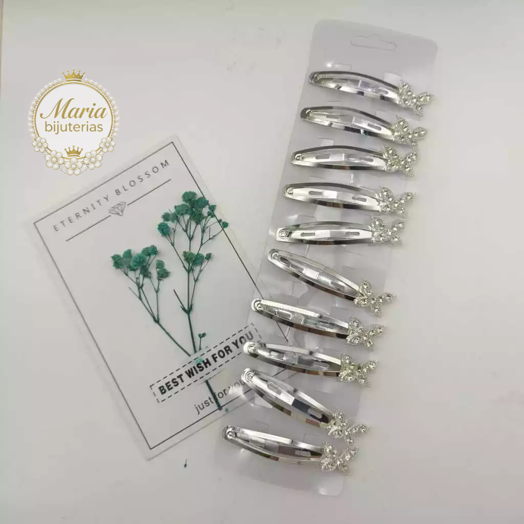 Kit 10 Tic Tac e GRAMPO e Bico de pato com Detalhes Desenho com strass