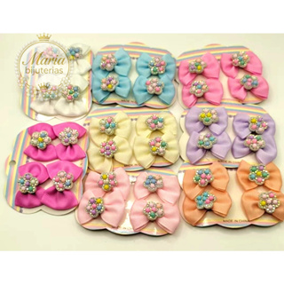 Kit com 12/20 Laços Infantil pequenos de bico de pato com strass em Oferta na Shopee