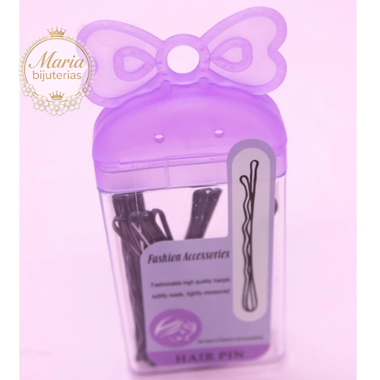 Grampo de Cabelo Preto Invisível / Presilha Ondulada Feminina para Bob / Grampos para Salão / Cotidiano Kit 40 grampos