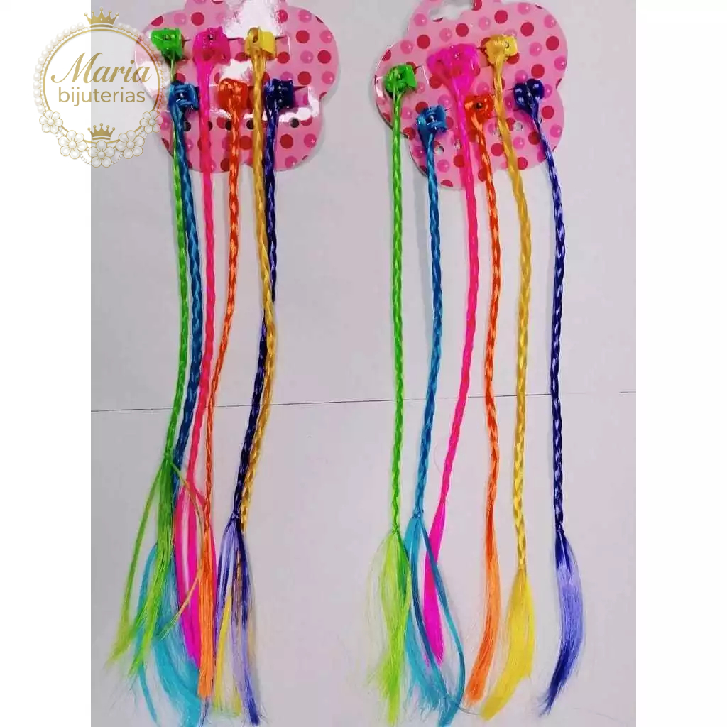 Kit 36/72  pcs criança meninas peruca design garra de cabelo/ mecha de cabelo colorida infantil