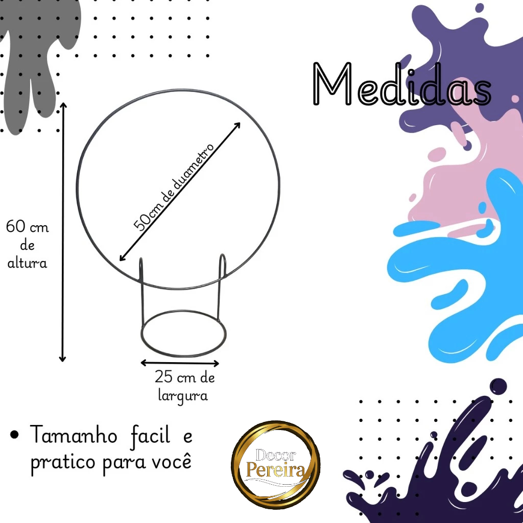 Mini Arco de Mesa Redondo em Ferro Dourado Decoração Mesa de Festa