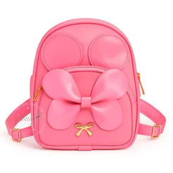Mochila mini com orelhinhas e Laço ideal para passeio, parque , caaminhada