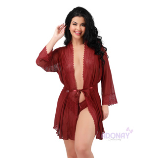 Robe de Tule Com Detalhes em Renda Transparente e Calcinha Sexy Para Noite Robe Lingerie Sensual em Oferta na Shopee