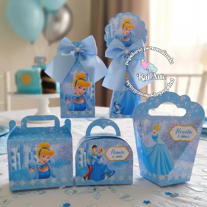 KIT FESTA CINDERELA LEMBRANCINHAS ANIVERSÁRIO FESTA INFANTIL PERSONALIZADOS CINDERELA - PEGUE E MONTE