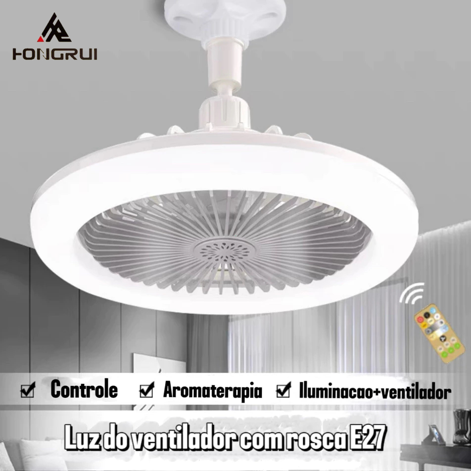 Ventilador De Teto Com Led Lâmpada Novo Com Controle Led 30W