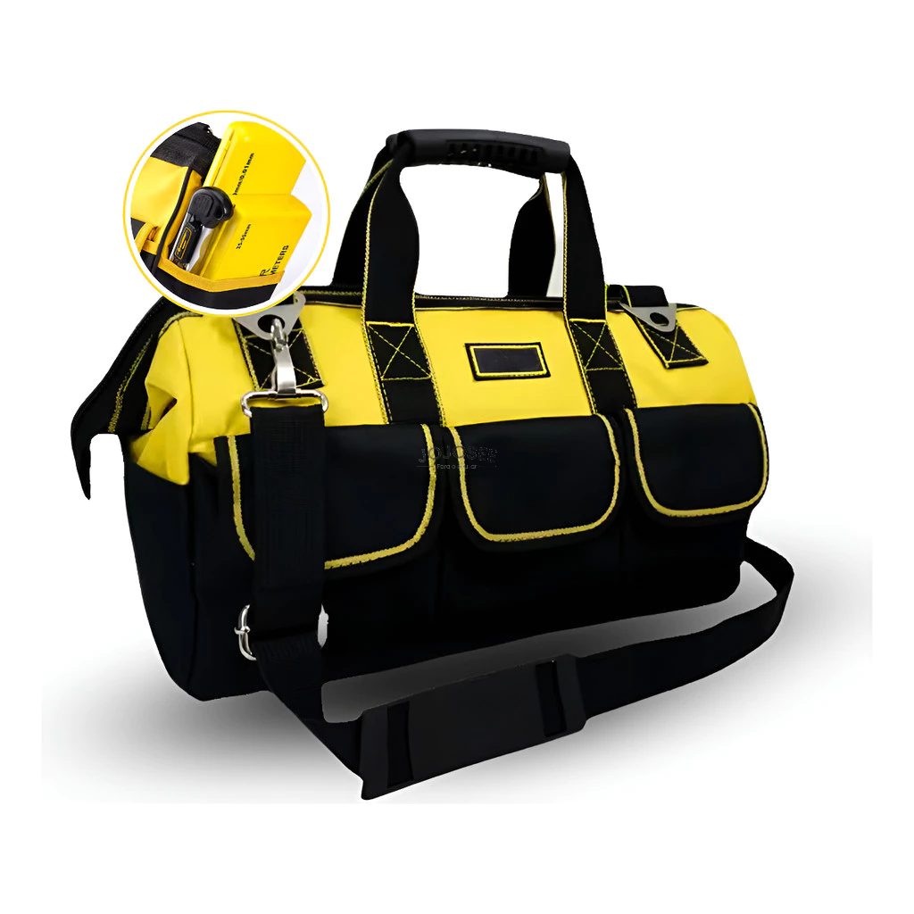 Bolsa de Ferramentas Profissional – Lona Reforçada, Portátil, Multiuso para Eletricista e Manutenção