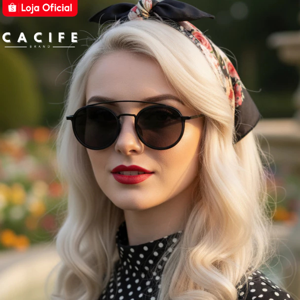 Óculos de Sol Redondo Premium Aviador Vintage Classico Blogueira Elegante uv400 Feminino Masculino