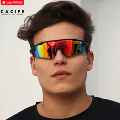 Oculos de Sol Polarizado Esportivo Vermelho Espelhado Premium Baixa Ciclismo Pace Corrida uv400