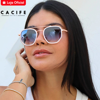 Oculos de Sol Hexagonal Aviador Premium Branco Rose Gold Degradê Classico uv400 Masculino Feminino em Oferta na Shopee