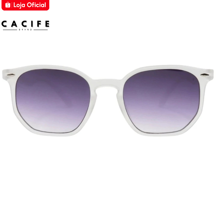 Detalhes do Oculos de Sol Hexagonal Branco Degrade Premium Blogueira Moda Verao uv400 Feminino Masculino