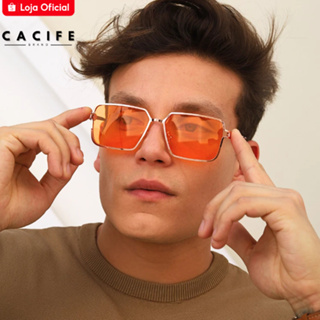 Óculos de Sol Boston Quadrado Premium Metal Hype Moderno Elegante uv400 Masculino Feminino em Oferta na Shopee