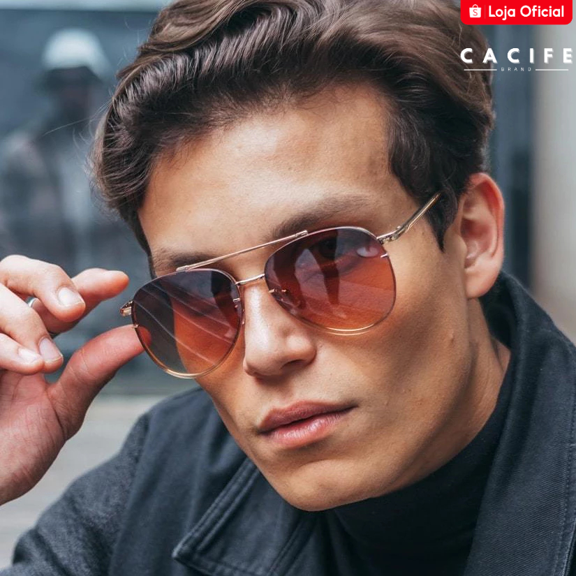 Óculos de Sol Aviador Marrom Clássico Retrô Vintage Oldstyle Premium Moda Verão uv400 Masculino Feminino - Cacife Brand em Oferta na Shopee