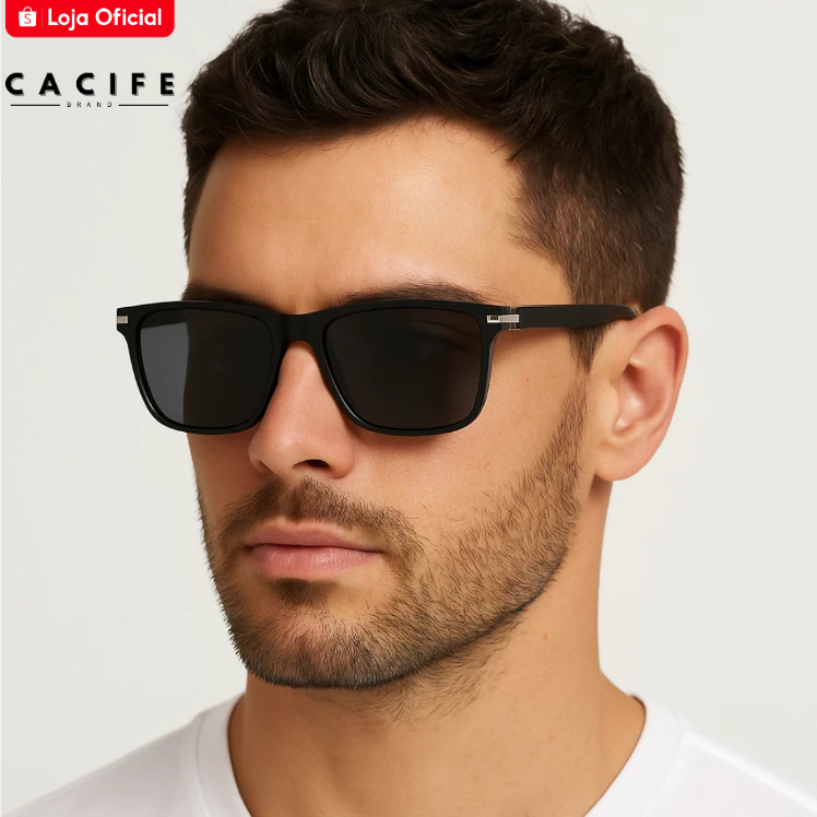 Óculos de Sol Malta Preto Fosco Quadrado Esportivo Premium Flexível uv400 Feminino Masculino