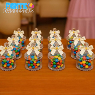 Lembrancinha de acrílico bomboniere transparente para festa e decoração em Oferta na Shopee