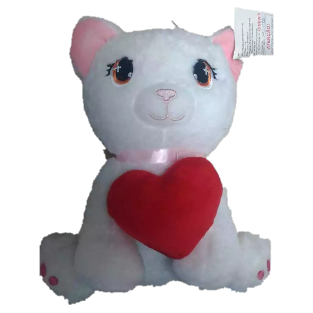 Pelúcia Gato Gatinho Coração S2 AP TOYS Importado