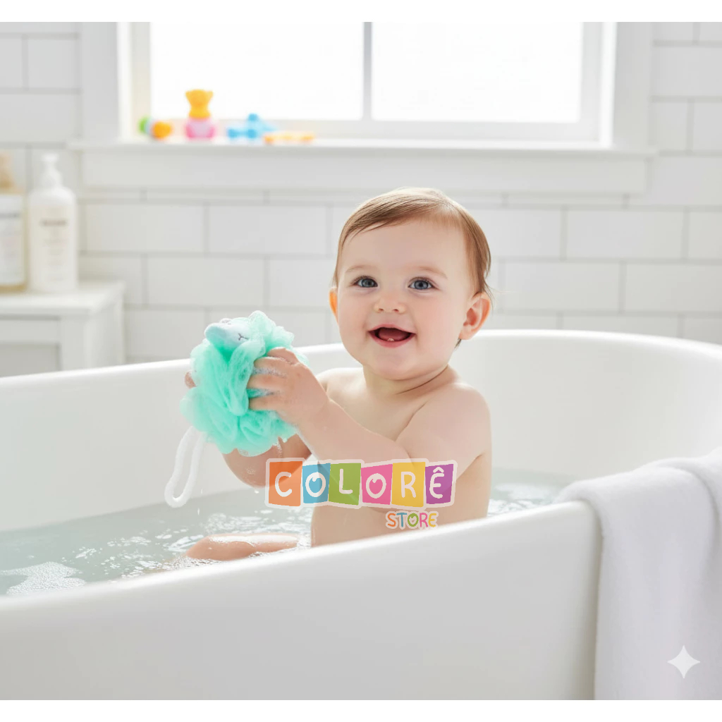 Esponja de Banho 3D Bichinhos Animais Para Bebê e Criança Infantil Pele Macia Bucha Esfoliante