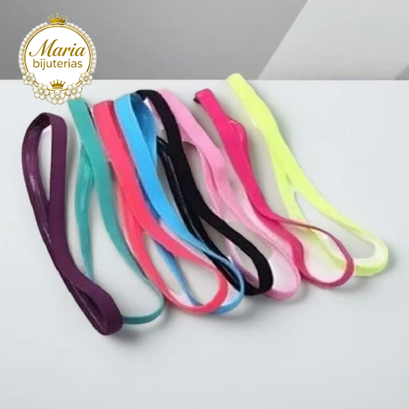 Kit 6 Faixas Tiara Para Prender o Cabelo Esportes Headband Unissex